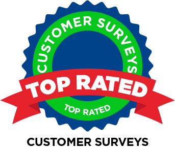 Customer Surveys Top Rated Badge